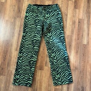 Holiday by Emma Holland Zebra Strip Jeans Size Small